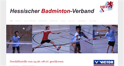 Desktop Screenshot of hessischer-badminton-verband.de