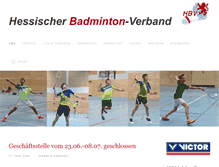 Tablet Screenshot of hessischer-badminton-verband.de